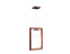 PENDENTE FOX LUSTRES 945 ORB LED 40X32X15 LÂMINA NATURAL DE MADEIRA, VIDRO CABO DE AÇO 1XE27 - Imagem 3