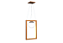 PENDENTE FOX LUSTRES 945 ORB LED 40X32X15 LÂMINA NATURAL DE MADEIRA, VIDRO CABO DE AÇO 1XE27 - Imagem 2