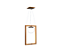PENDENTE FOX LUSTRES 945 ORB LED 40X32X15 LÂMINA NATURAL DE MADEIRA, VIDRO CABO DE AÇO 1XE27 - Imagem 1