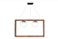 PENDENTE FOX LUSTRES 946 ORB LED 40X65X15 LÂMINA NATURAL DE MADEIRA, VIDRO CABO DE AÇO 2XE27 - Imagem 3