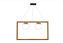 PENDENTE FOX LUSTRES 946 ORB LED 40X65X15 LÂMINA NATURAL DE MADEIRA, VIDRO CABO DE AÇO 2XE27 - Imagem 2