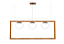 PENDENTE FOX LUSTRES 947 ORB LED 40X90X15 LÂMINA NATURAL DE MADEIRA, VIDRO CABO DE AÇO 3XE27 - Imagem 2