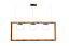 PENDENTE FOX LUSTRES 947 ORB LED 40X90X15 LÂMINA NATURAL DE MADEIRA, VIDRO CABO DE AÇO 3XE27 - Imagem 1