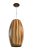 PENDENTE FOX LUSTRES A90-2 BARRIL Ø22X43CM MADEIRA, MDF, CABO DE AÇO E CÚPULA DE TECIDO 1XE27 - Imagem 2