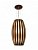 PENDENTE FOX LUSTRES A90-2 BARRIL Ø22X43CM MADEIRA, MDF, CABO DE AÇO E CÚPULA DE TECIDO 1XE27 - Imagem 1