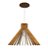 PENDENTE FOX LUSTRES L150 RIPADA Ø38X27CM MADEIRA, MDF E CABO DE AÇO 1XE27 - Imagem 1