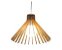 PENDENTE FOX LUSTRES L150 RIPADA Ø38X27CM MADEIRA, MDF E CABO DE AÇO 1XE27 - Imagem 2