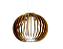 PENDENTE FOX LUSTRES L30 RIPADA Ø45X35CM MADEIRA, MDF, CABO DE AÇO E CÚPULA DE TECIDO 1XE27 - Imagem 1