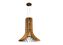 PENDENTE FOX LUSTRES L40 RIPADA Ø38X48CM MADEIRA, MDF, CABO DE AÇO E CÚPULA DE TECIDO 1XE27 - Imagem 3