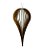 PENDENTE FOX LUSTRES L75 RIPADA Ø45X27CM MADEIRA, MDF, CABO DE AÇO E CÚPULA DE TECIDO 1XE27 - Imagem 1