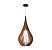 PENDENTE FOX LUSTRES L58 RIPADA Ø47X95CM MADEIRA, MDF, CABO DE AÇO E CÚPULA DE TECIDO 1XE27 - Imagem 1