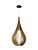 PENDENTE FOX LUSTRES L58 RIPADA Ø47X95CM MADEIRA, MDF, CABO DE AÇO E CÚPULA DE TECIDO 1XE27 - Imagem 2