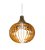 PENDENTE FOX LUSTRES L60 RIPADA Ø35X35CM MADEIRA, MDF E CABO DE AÇO 1XE27 - Imagem 1