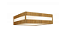 PLAFON FOX LUSTRES P08 CLEAN 15X30X30CM MADEIRA MDF E ACRILICO 2XE27 - Imagem 2