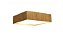 PLAFON FOX LUSTRES P09 CLEAN 15X30X30CM MADEIRA MDF E ACRILICO 2XE27 - Imagem 2