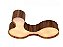 PLAFON FOX LUSTRES P12-B SEMI-CILÍNDRICO 21X100X70CM MADEIRA MDF E ACRILICO 7XE27 - Imagem 1