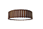 PLAFON FOX LUSTRES P14 RIPADA Ø60X15CM MADEIRA MDF E ACRILICO 5XE27 - Imagem 1