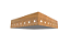 PLAFON FOX LUSTRES P22 LASER 15X40X40CM MADEIRA MDF E ACRILICO 3XE27 - Imagem 2