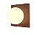ARANDELA FOX LUSTRES AR83 ORB 20X20X13CM MADEIRA, MDF E VIDRO 1XG9 - Imagem 1
