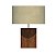 ABAJUR FOX LUSTRES 5311 CLEAN 52X40X40CM MADEIRA, MDF E CÚPULA DE TECIDO 1XE27 - Imagem 1