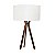 ABAJUR FOX LUSTRES 5323 CLEAN Ø40X62CM MADEIRA, MDF E CÚPULA DE TECIDO 1XE27 - Imagem 1