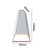 ARANDELA NORDECOR 2613 LED DRIE 2,6W IP65 3000K BRANCO ABS - Imagem 2