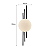 ARANDELA NORDECOR 2722 LED CAMI 6W 3000K PRETA - Imagem 2
