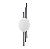 ARANDELA NORDECOR 2722 LED CAMI 6W 3000K PRETA - Imagem 1
