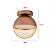 PLAFON NORDECOR 2930 LED REZI 18CM 12W 3000K COBRE - Imagem 2