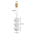 PENDENTE NORDECOR 2795 LED LUSE 21W 3000K OURO CHAMPAGNE - Imagem 2