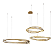 PENDENTE SKYLIGHT SKY-4043-3G DOMINO Ø100 Ø80 Ø60CM DOURADO 3M D/ CABO 3000K 10.400LM - Imagem 1