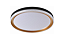 PLAFON SKYLIGHT SKY-4040PTDO QUEENSTOWN Ø41CM PRETO, DOURADO, BRANCO E ACRÍLICO TRANSPARENTE 3000K 2.160LM - Imagem 1