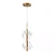 PENDENTE SKY-3067 GLOSSY Ø13X30CM 2M D/CABO DOURADO METAL E ACRÍLICO TRANSPARENTE 7W 3000K - Imagem 1