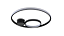 PLAFON SKYLIGHT SKY-4033PT ILUSION Ø45XØ20X5CM PRETO E SILICONE BRANCO 3000K 2240LM - Imagem 1