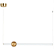 PENDENTE SKYLIGHT SKY-3041 LINE 90XØ12CM DOURADO E BRANCO 1,5M D/CABO METAL E ACRÍLICO 3000K 1920LM - Imagem 1