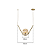 PENDENTE SKYLIGHT SKY-3044 GIFT Ø20X55X38CM DOURADO, VIDRO ÂMBAR E METAL 1XE27 - Imagem 2