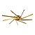 PLAFON SKYLIGHT SKY-3073DO WEAPON Ø93X7CM DOURADO ALUMÍNIO 72W 3000K 5760LM - Imagem 1