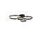 PLAFON SKYLIGHT SKY-4004PT HOLLY Ø50XØ30XØ20XØ20X17CM PRETO METAL, ALUMÍNIO E ACRÍLICO 3000K 6080LM - Imagem 1