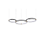PENDENTE SKYLIGHT CIRCLES SKY-3076PT Ø50XØ40XØ30CM PRETO 3M D/CABO METAL E ALUMÍNIO 3000K 5600LM - Imagem 1