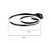 PLAFON SKYLIGHT SKY-3077PT HYPNOSIS Ø50XØ30X8CM PRETO ALUMÍNIO 3000K 4000LM - Imagem 2