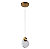 PENDENTE SKYLIGHT SKY-3051DO SAND Ø11X15CM METAL DOURADO E CRISTAL 3000K 240LM - Imagem 1