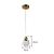 PENDENTE SKYLIGHT SKY-3051DO SAND Ø11X15CM METAL DOURADO E CRISTAL 3000K 240LM - Imagem 2