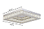 PLAFON SKYLIGHT SKY-3064CR DIAMOND 42X42X8 METAL E CRISTAL TRANSPARENTE 3000K 1920LM - Imagem 2