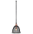 PENDENTE SKYLIGHT SKY-3033 CAGE Ø18X21CM METAL PRETO E ROSE GOLD 1XE27 - Imagem 1