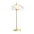 ABAJUR SPOTLINE 1181/1 DALLI Ø23X48CM ALUMÍNIO DOURADO ESCOVADO E VIDRO CRISTAL 3000K 5W - Imagem 2