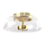 PLAFON SPOTLINE 1183/1 DALLI Ø23X10CM ALUMÍNIO DOURADO ESCOVADO E VIDRO CRISTAL 3000K 5W - Imagem 1