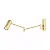 ARANDELA SPOTLINE 1163/1 ZIGO C/INTERRUPTOR 11X62CM ALUMÍNIO CHAMPAGNE 2XMR11 - Imagem 1