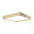PLAFON SPOTLINE 1221/33 SOBREPOR FLAT QUADRADO 33X33X05CM ALUMÍNIO CHAMPANHE 25W 3000K - Imagem 1
