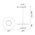 PENDENTE SPOTLINE 1067/40 SLICE Ø27X14CM 2M D/ CABO ALUMÍNIO BRANCO 18W 3000K - Imagem 3