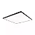 PLAFON SPOTLINE 1051/50 SOBREPOR ELEGANCE QUADRADO 50X50X04CM ALUMÍNIO PRETO 32W 3000K - Imagem 1